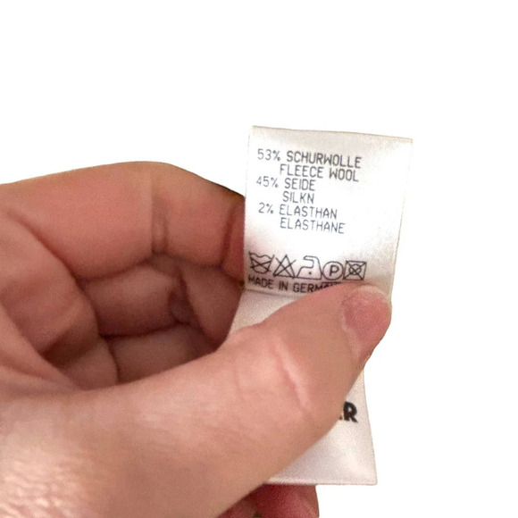 Jil Sander Cream Greige Wool Blend Two-Button Suiting Blazer‎ Size 34 / US 2 - Picture 8 of 9